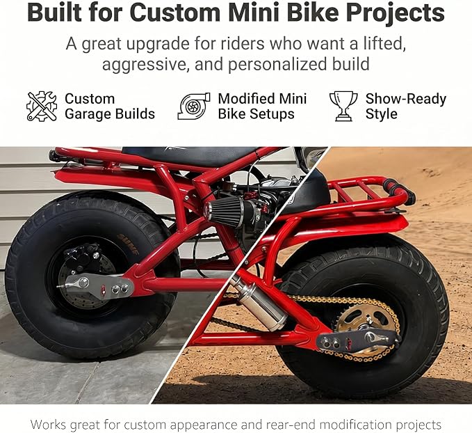 Mini Bike Bolt On Stretch Tab For Coleman B200R RB200 Realtree RT200 MEGA moto B212 MAX (1 inch lift/drop)