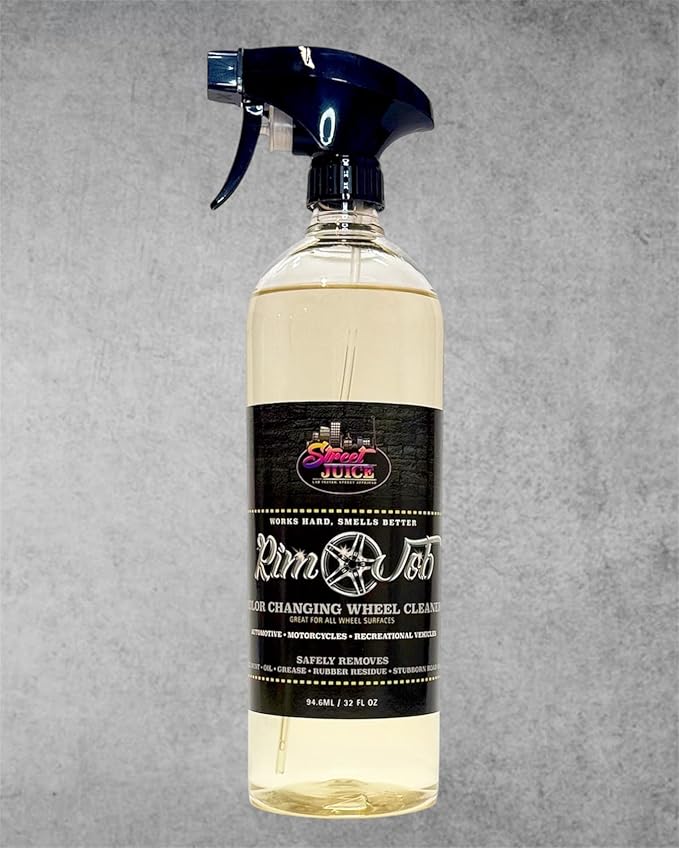 Rim Job RJ-32 Color Changing Wheel Cleaner NON Acid Iron Remover, Safe On Most Rim Finishes Cars, Trucks, Motorcycles 32 fl oz