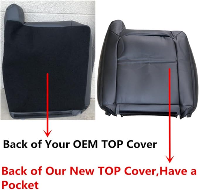 GXARTS #69C Dark Gray Cloth Driver & Passenger Bottom & Top Lean Back Replacement Seat Covers & Middle Jump Seat Cover Fit for Chevy Silverado GMC Sierra 1500 2500HD 3500HD 2003 2004 2005 2006 2007