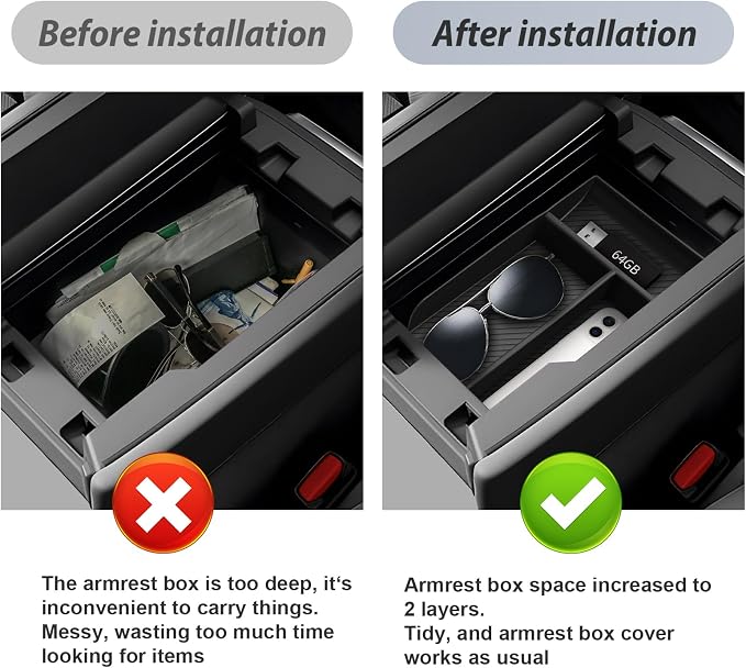 SKTU 2Pcs for 2024 2025 2026 Mazda CX-90 Accessories Center Console Organizer for 2024-2026 Mazda CX-90/2025 2026 Mazda CX-70 Console Tray Wireless Charging Mat 2025 2026 CX-90 Non-Slip Pad