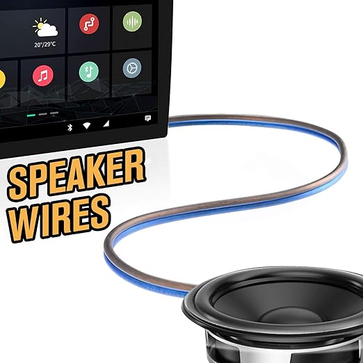 8 Gauge Subwoofer Wiring Kit Ture 8 AWG Amplifier Installation Wiring Kit - Car Amp Wiring Kit Helps You Make Connections and Brings Power to Your Radio, Subwoofer and Speakers