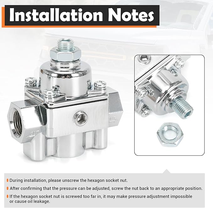 12-803 Adjustable Fuel Pressure Regulator with Gauge, Compatible with Holley and Edelbrock Carburetors, 4.5-9 PSI, 3/8" NPT, 1-in 2-Out