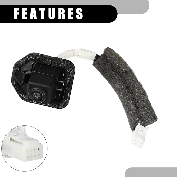 Rear View Back Up Camera No.28442-3TA0B - Car Rear Park Assist Reverse Camera - for Nissan Altima 2013-2015 Plastic Black - 1 Pc