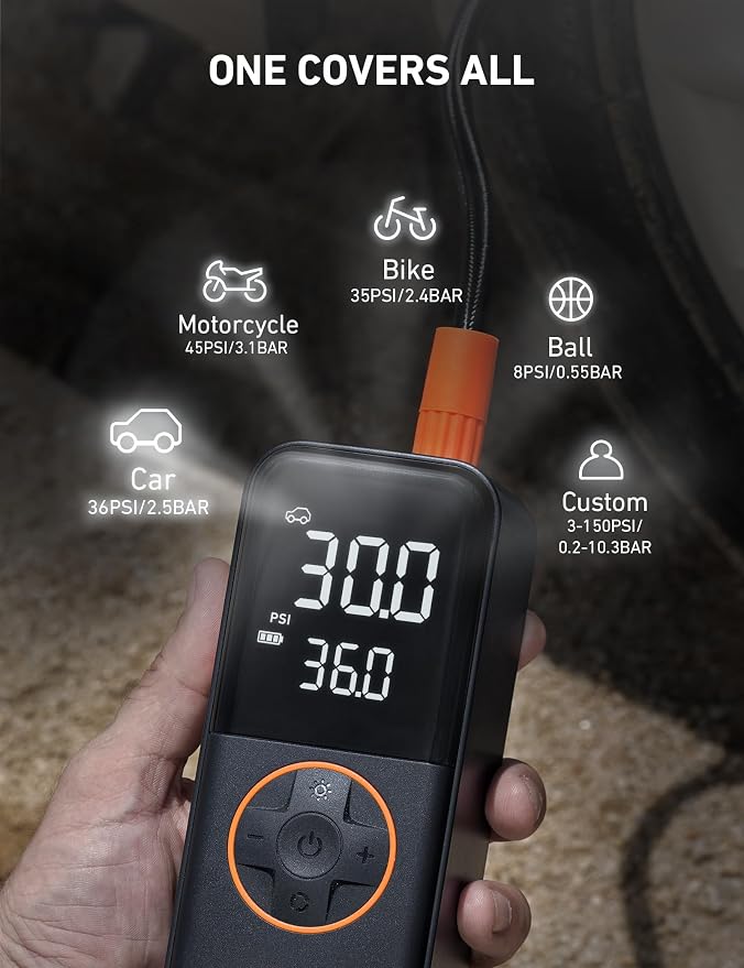 AstroAI Tire Inflator Portable Air Compressor Cordless Bike Pump