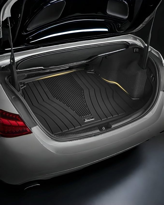 3W Floor Mats & Cargo Liner for Mercedes Benz GLC 2016-2022, TPE All Weather Custom Fit Floor Liner & Trunk Mats, Car Mats for GLC300/GLC350e/GLC43 AMG/GLC63 AMG/GLC63 AMG S Accseeories, Black