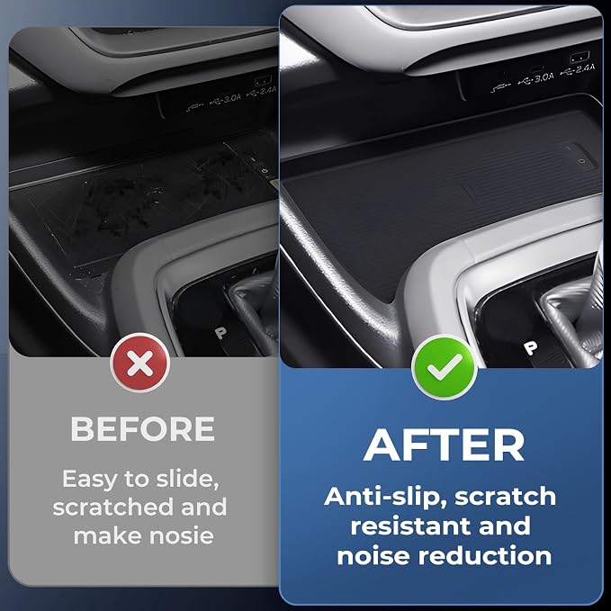 Wireless Charging Protective Mat for Subaru Crosstrek/Impreza 2026 2025 2024, Center Console Interior Accessories Silicone Anti-Slip Wireless Charger Cover Pad for 2024-2026 Crosstrek/Impreza