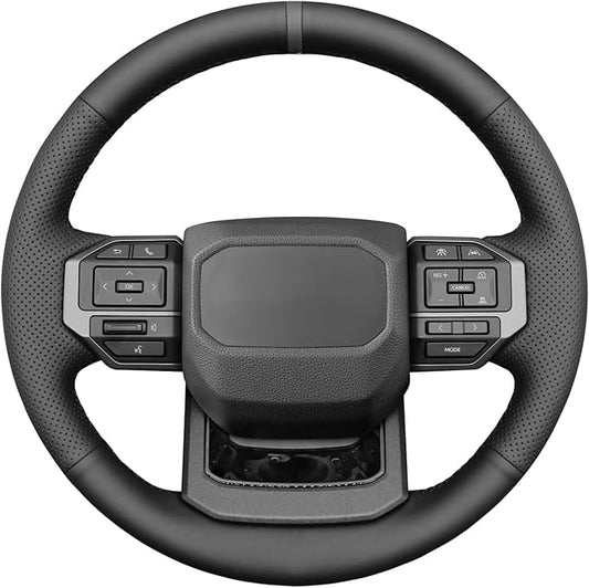 MEWANT Hand Stitch Steering Wheel Cover for Toyota Land Cruiser 2024-2026, Custom Fit DIY Wrap Interior Accessories