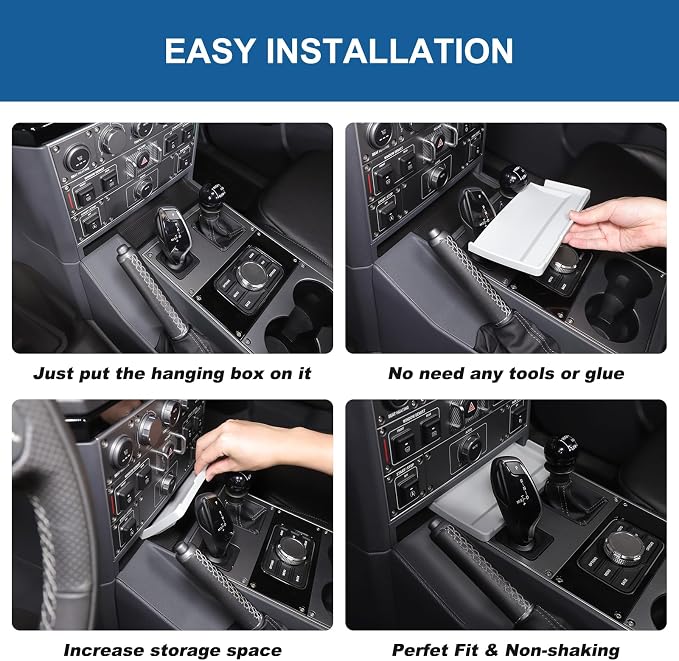 Gear Shift Center Console Front Tray Organizer Compatible with INEOS Grenadier 2020-2024, Center Console Organizer Insert Tray Accessories (Gray)