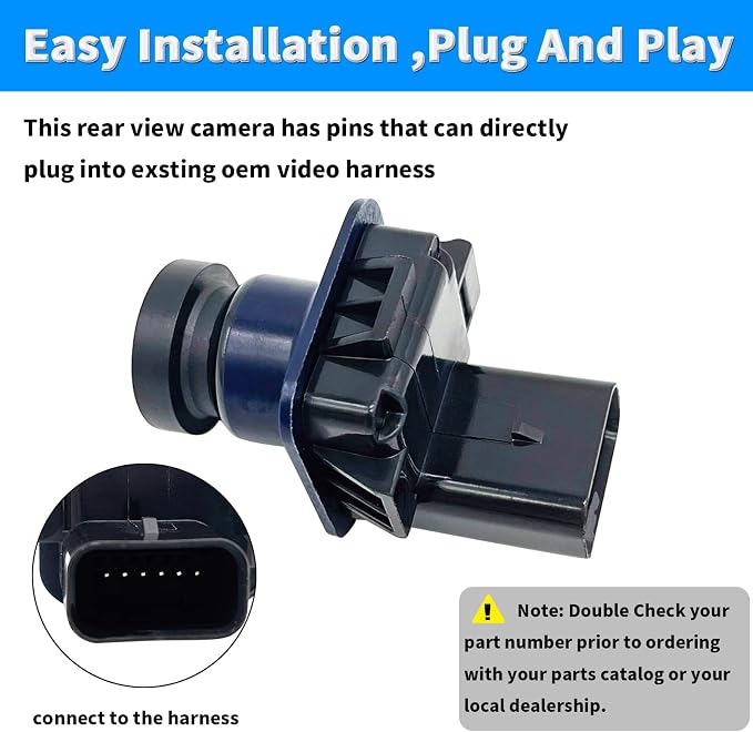 Rear View Back Up Camera Backup Camera Compatible with 2010 2011 2012 Ford Taurus Reverse Park Assist Camera Replaces AG1T-19G490-AA AG1Z-19G490-D
