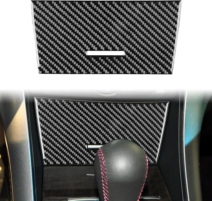 Black Soft Carbon Fiber car Interior Central Control Storage Box B Model 1/Piece Decorative Sticker Suitable for Acura TSX 09-14 Carbon Fiber car Interior