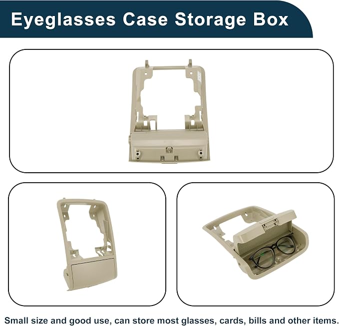 Car Sunglasses Case for Volkswagen Jetta/for Vento MK6 2011-2014 Eyeglasses Holder Storage Box ABS Beige 1 Pc