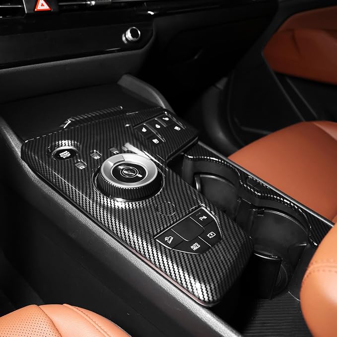 YOUTOOCAR Automatic Gear Shift Panel Covers Interior Trim Compatible with Kia Sportage 2026 Accessories (Carbon Fiber Pattern, Without Fingerprint)