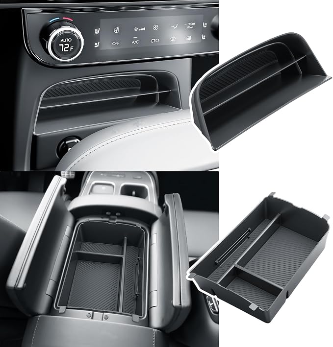 BIBIBO 2Packs for 2026 Hyundai Palisade Center Console Organizer 2026 Hyundai Palisade Calligraphy Insert Console Tray 2026 Palisade Organizer Shelf 2026 Palisade (ONLY FIT Palisade Calligraphy)