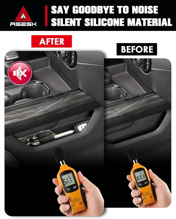 For 2022–2026 Silverado&Sierra 1500/2024–2026 Silverado&Sierra 2500HD/3500HD–Full Console w/Bucket Seats Only 2PCS Lower Console Organizer Tray Silicone Materials