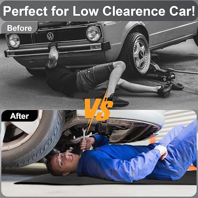 SUNCARACCL Magical Rolling Creeper Mat, Under Car Repair Pad, 60x28 Inch Mechanics Mat for Low Clearance, Automotive Creeper Mat with Portable Storage Bag, Work on All Terrains & Vehicles