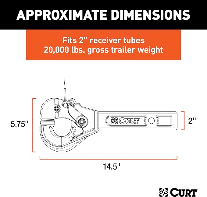 Curt 48004 Receiver Mount Pintle Hook