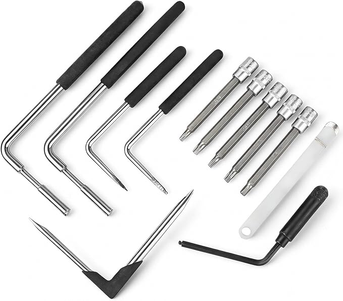 12-Piece Airbag Removal Tool Kit, Professional Airbag Disassembly Wrench Set with Torx Bits & Pry Tools, Heavy-Duty Steel Airbag Removal Tool Set for Auto Repair & Garage Maintenance
