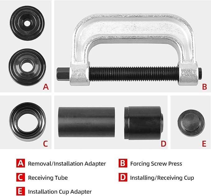 DAYUAN Ball Joint Press & U Joint Removal Tool Kit Bundle Cooling System Vacuum Purge Radiator Coolant Refill Tool Kit