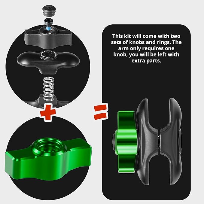 Tackform Link Vent Mount Magnetic Phone Holder - Compatible with MagSafe, 2021-2025 Ford F150 & Raptor, 2023-2025 Ford Super Duty | Billet Aluminum | Zero Slip | 2" Arm | Green