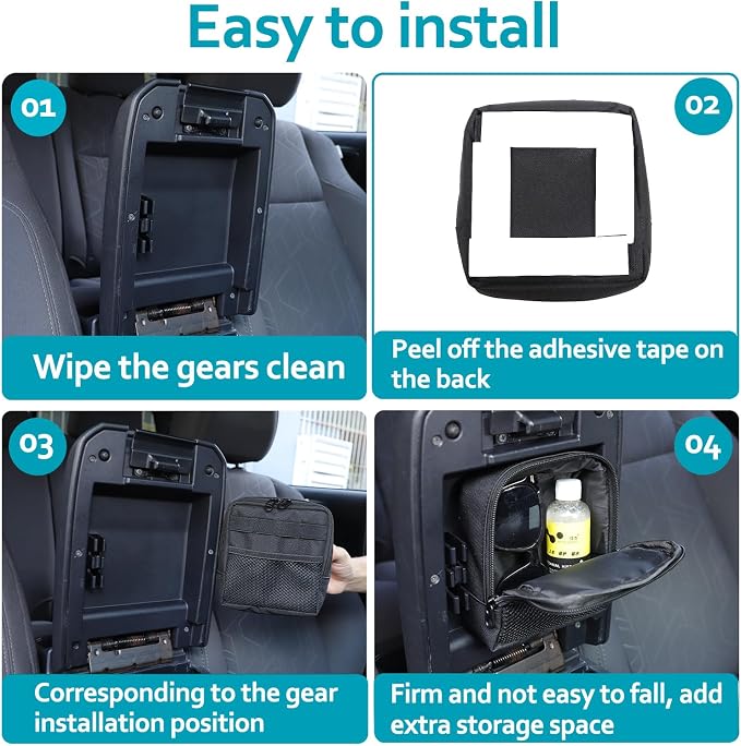 CHEAYAR Center Console Hidden Bag Organizer Compatible with Toyota Tacoma 2016 2017 2018 2019 2020 2021 2022 2023, Insert Compartment Center Console Tray Secondary Storage Accessories