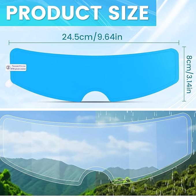 Motorcycle Anti Fog Film, Universal Fit Helmet Visors Insert Waterproof Fog Resistant Clear Vision