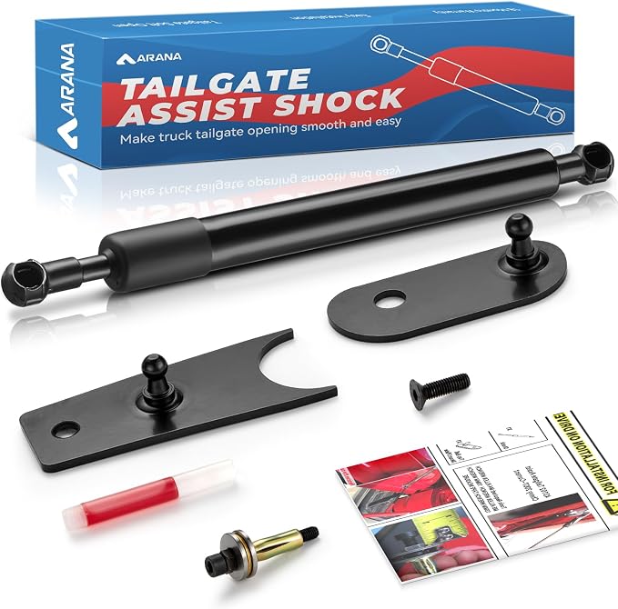 ARANA Tailgate Assist Soft Open for Chevy Silverado & GMC Sierra 2007-2019 | Truck tail gate slow down damper shock , 10-Mins installation & No drill, Fits 07-19 Silverado & Sierra 1500 2500 3500 HD