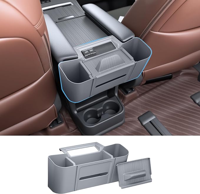 Center Console Rear Armrest Organizer for Sienna 2021 2022 2023 2024 2025 2026,Central Control Organizer for Sienna Interior Accessories