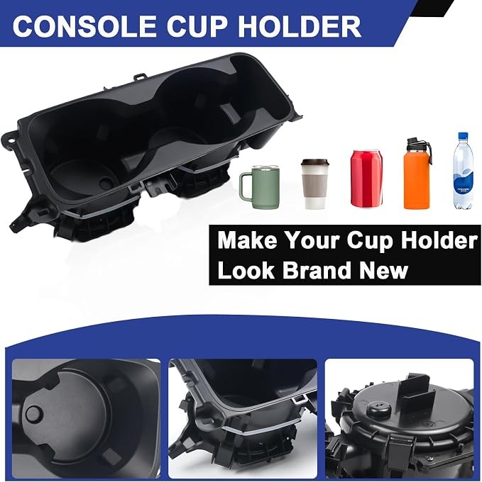 LB5Z-7813562-AB Center Console Cup Holder Fit for Ford Explorer 2020-2025 Replace LB5Z7813562AB (Without Wireless Charging)