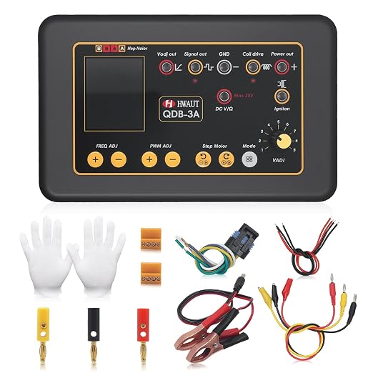 QDB-3A Ignition Coil Tester, Drive Automobile Ignition Coil Tester Injector Solenoid Valve Teste for Idling Stepper Motor Automobile Car Fault Detector