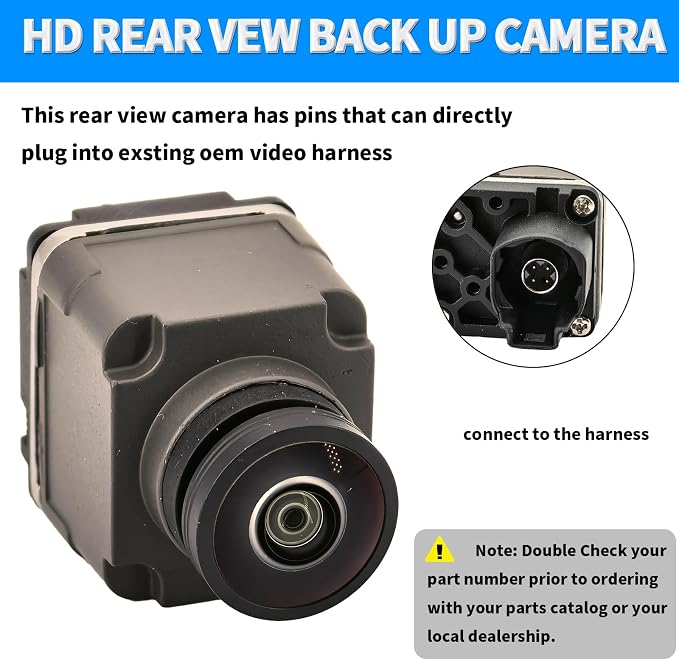 7P6980551C Park Assist Camera Compatible with Audi A6 A7 A8 Q7 RS6 RS7 VW Touareg 2011-2018 Rear View Surround Camera Replaces 7P6980551A 7P6980551B 7P6.980.551C