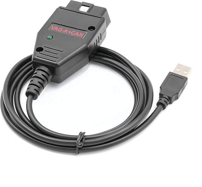 V14 Diagnostic Cable for VW Audi Skoda SEAT and Nissan, K+CAN OBD2 Code Reader Cable Compatible for VAG K+CAN Commander 1.4, Driver/APP Must Be Installed