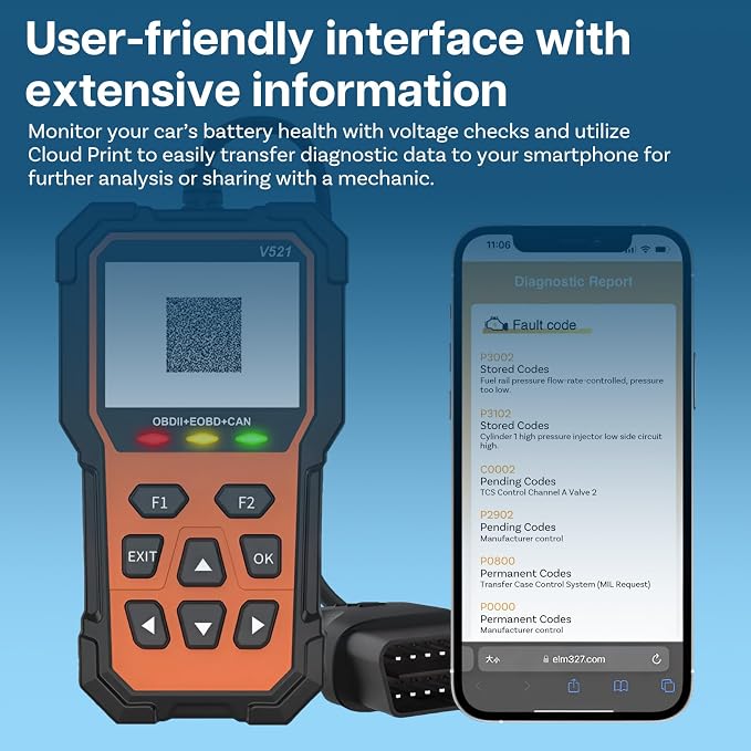 MMOBIEL OBD2 Scanner [Pro Edition] – Full System Car & Truck Code Reader with Check Engine Reset, Live Data, Mode 6 & 8, EVAP & Oxygen Sensor Test, Cloud Print – Universal OBDII/EOBD Scan Tool