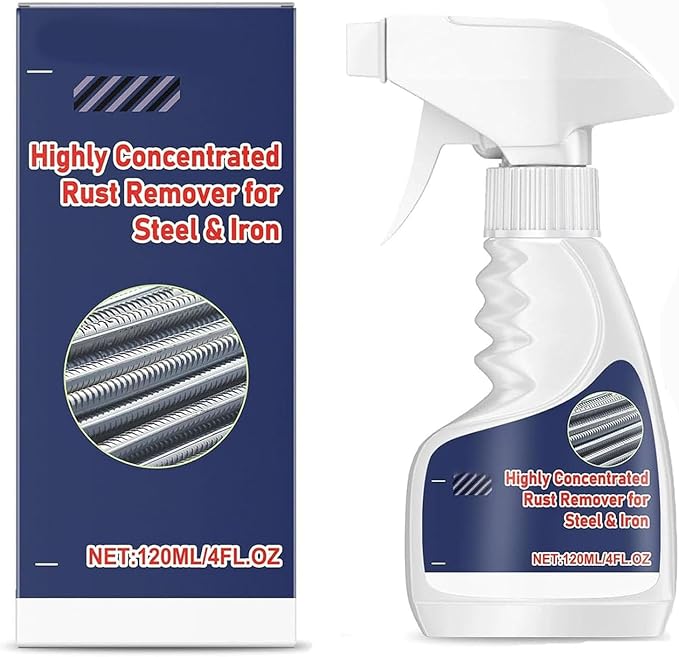 Highly Concentrated Steel Rust Remover, 2026 Upgraded Multipurpose Rust Remover Spray for Metal, Powerful Stainless Steel RustRemover, for Tools, Stainless Steel, Automotive Parts (1pcs)