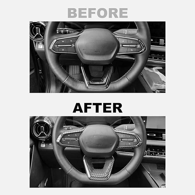 Premium Car Steering Wheel Handle Frame Cover, Compatible with Chevy Equinox 2025-2026 Accessories– Anti-Slip, Universal Fit, Easy Install & Luxury Upgrade Accessories (Carbon Fiber Pattern)