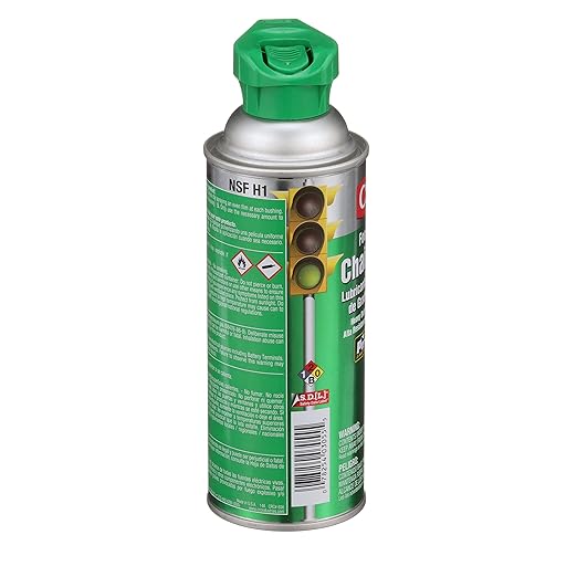 CRC Food Grade Chain Lube 03055 – 12 Wt. Oz. Aerosol, NSF H1 Gear, Chain, and Wire Lubricant