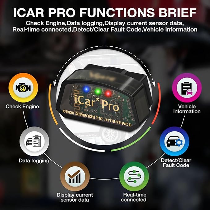 iCar Pro Mini OBD2 Bluetooth Scanner for iOS/Android OBD Adapter Car Diagnostic Code Reader Scan Tools