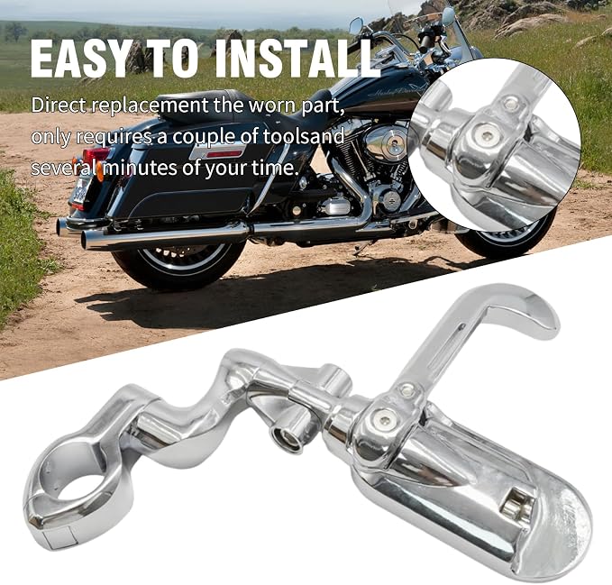 Adjustable Foot Pegs for 1.25" Engine Guard, Replacement for Road Street Glide Sportster Road King Electra Glide, Motorcycle Highway Pegs with Flip-out Heel Rests