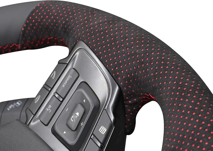 MEWANT Hand Stitched Steering Wheel Cover Wrap for Subaru WRX 2015-2021 / WRX STI 2015-2021 Steering Wheel Accessories