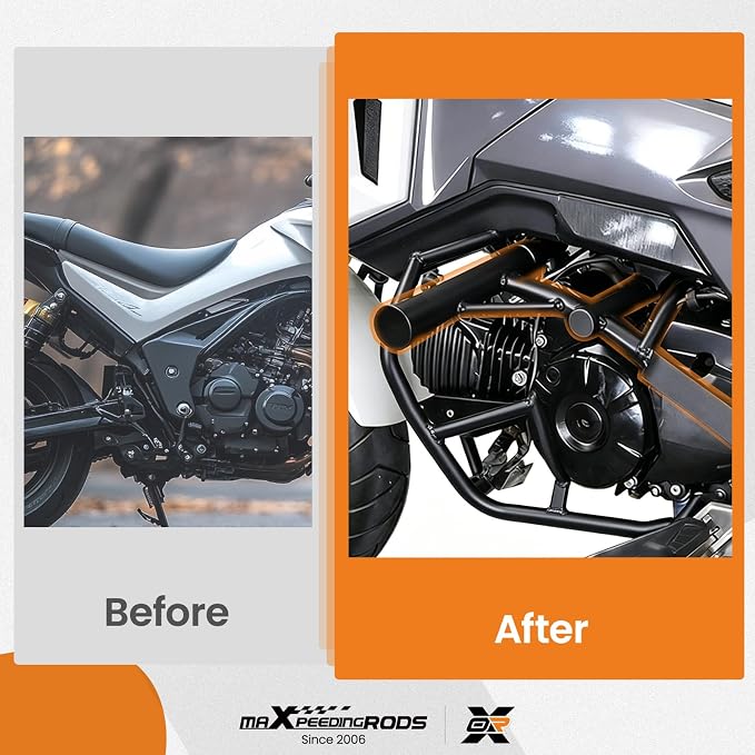 maXpeedingrods Crash Cage Engine Guard for Grom 125 MSX125 2014-2020, Motorcycle Engine Crash Bar Steel Frame Protection