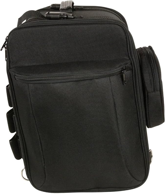 Milwaukee Leather MP8130 Medium Black Textile Motorcycle Back Rest Sissy Bar Rack Bag - Medium