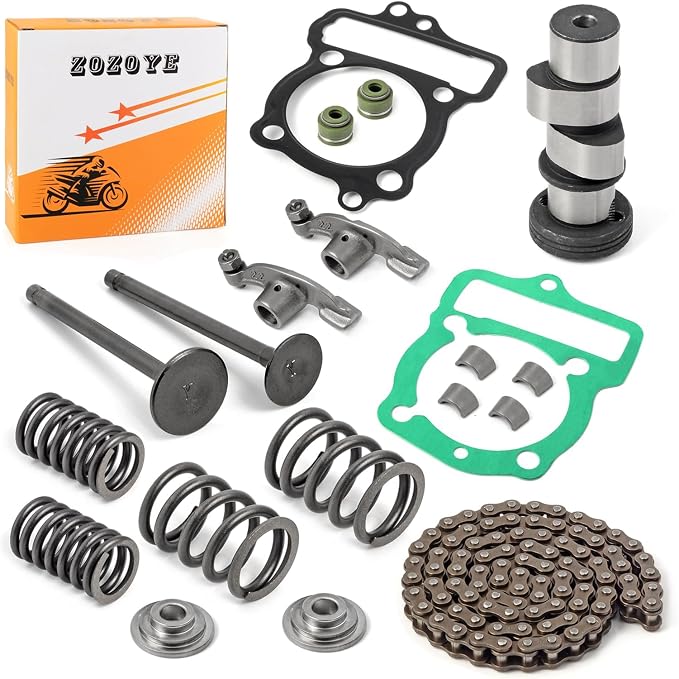 Camshaft Cam Chain Rocker Valve Arm Intake Exhaust Valves w/Seals Spring For HONDA XR100R CRF100F 1985-2013 XL100S 1979-1985