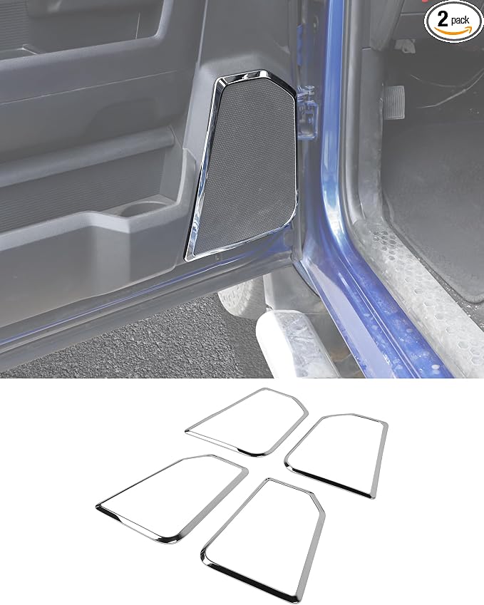 Interior Door Speaker Cover Trim Frame for Dodge Ram 1500 2010-2017 Car Interior Accessories, Chrome