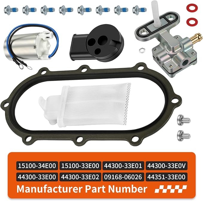 Fuel Gas Valve Petcock + Fuel Pump W/Gasket For Suzuki GSX-R600 1997-2000 GSX-R750X 1996-1999 44300-33E01 44300-33E0V