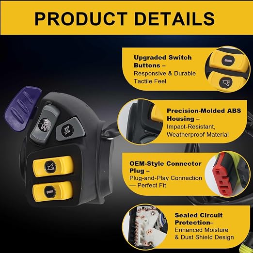 515177509 Left Handle Control Housing Switch Light Fit for Ski-Doo GSX Renegade MXZ Summit Expedition Grand Touring Skandic 2010-2014, Replace# 515177020 515176870 415129540