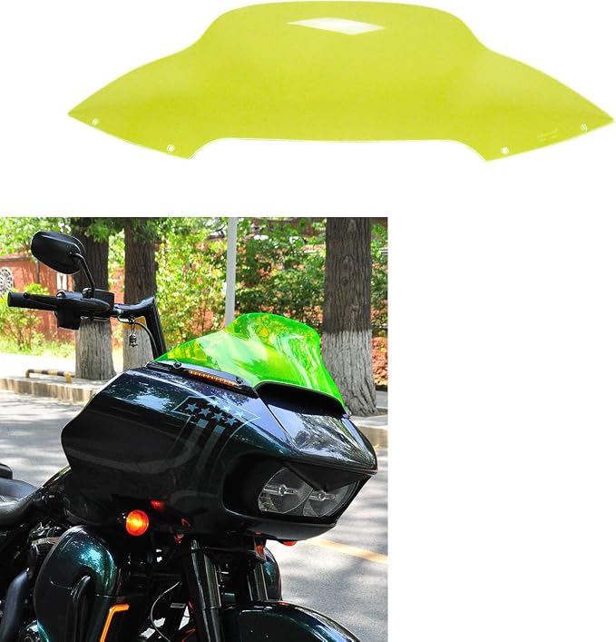 POWER JAMES 7.0" Tall PMMA Green Windshield Windscreen for Harley Davidson 2015-Later FLTR Road Glide Ultra ST (PMMA Green)