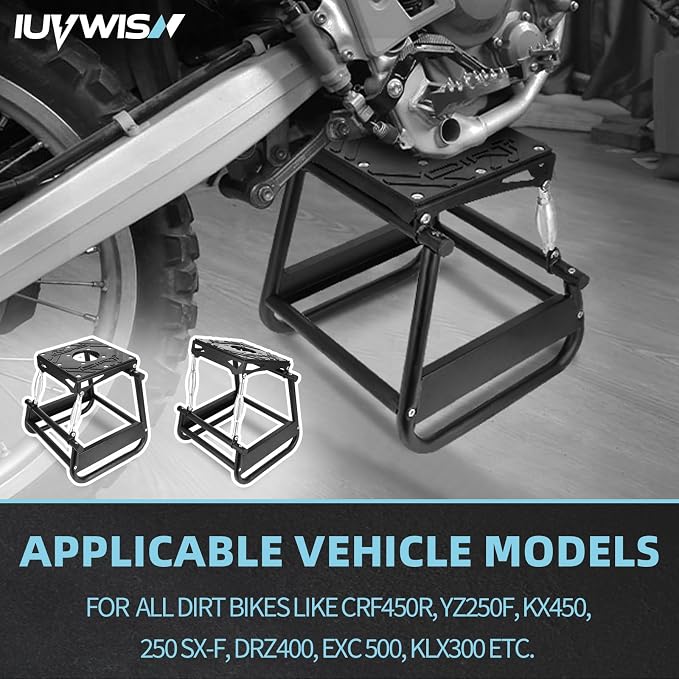 Dirt Bike Stand Adjustable Top - Universal Motorcycle Lift Stand|Angle Adjustable|Heavy Duty|Non-Slip|High Security|Easy to Store|Maintenance for Most Motorcycles Motocross Off Road DirtBike