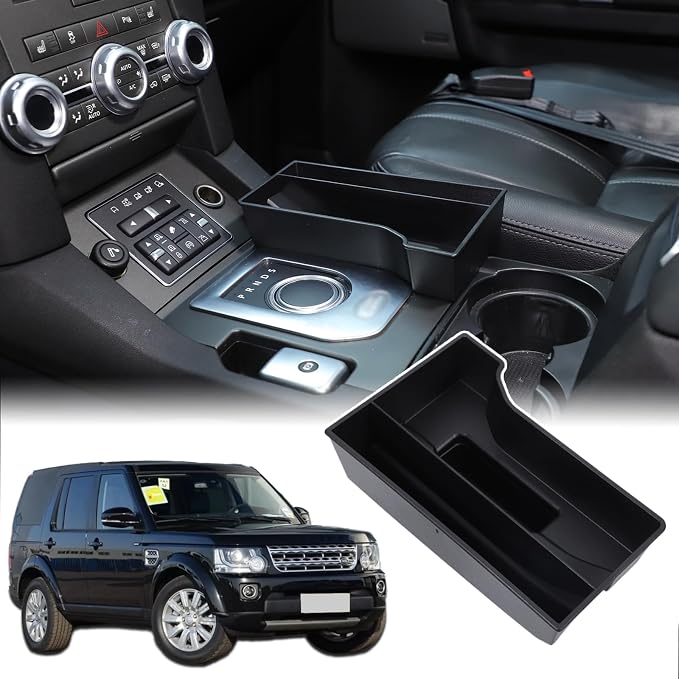 Center Consoles Storage Box Organizer Tray Compatible with 2013-2016 Land Rover Discovery 4 ABS Armrest Front Organizer Storage Box Tray Center Center Storage Box Organizer Tray