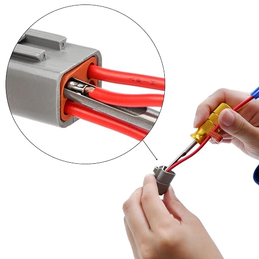 Deutsch Terminal Removal Key Tool, 14/16 / 20 AWG DT, DTM, DTP Terminal Release Tool Kit, 3 Pieces - Car Vehicle, Wiring Connector, Harness, Socket, Plugs, Pins, Mechanics