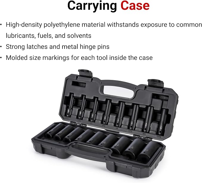 TEKTON 1/2 Inch Drive Impact Socket Set, 17-Piece | SID92337