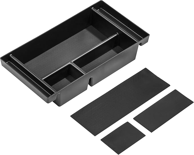 Vehicle OCD - Center Console Divider and Tray Organizer for Chevy Silverado 1500 / GMC Sierra 1500 (2019-2021) and 2500/3500 HD (2020-2023) (Full Console w/Bucket Seats ONLY) - Made in USA